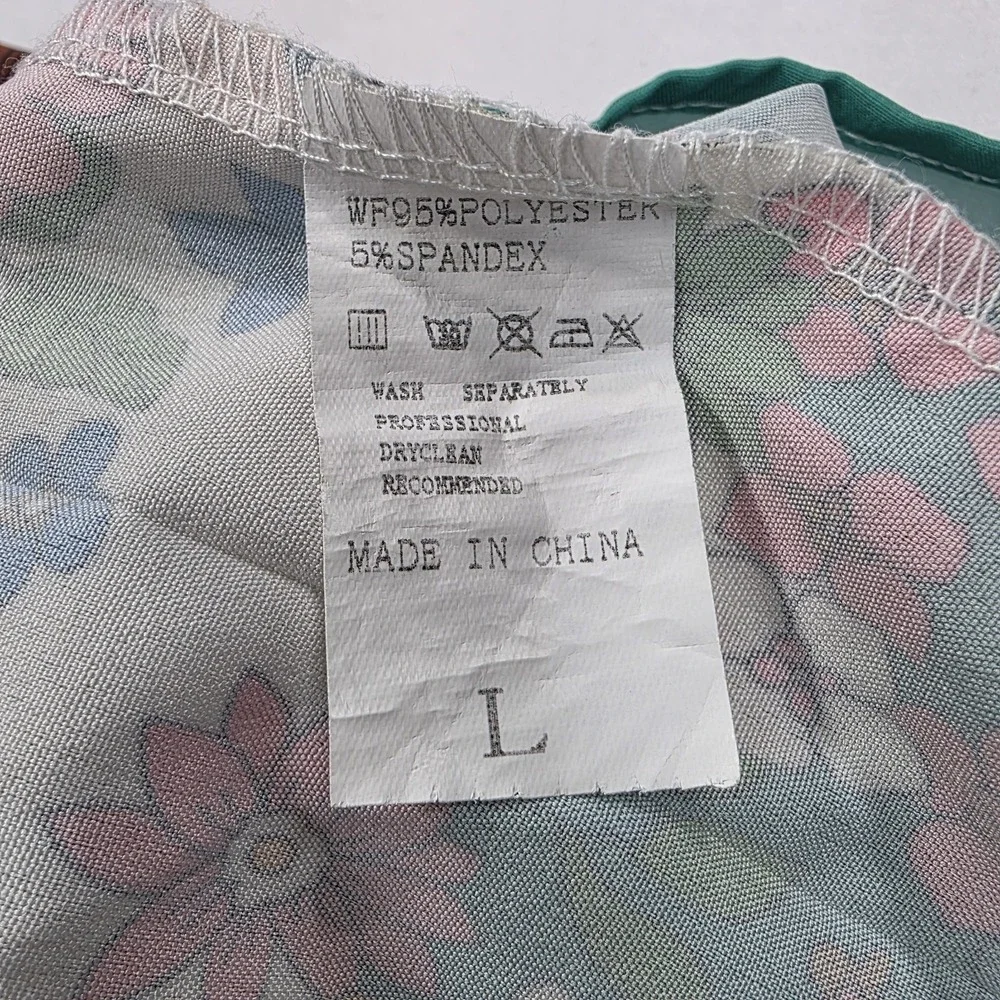 Retro 60's 70's Style Pleated Floral Border Skirt‎ Mod Flower Power Midi Skirt L